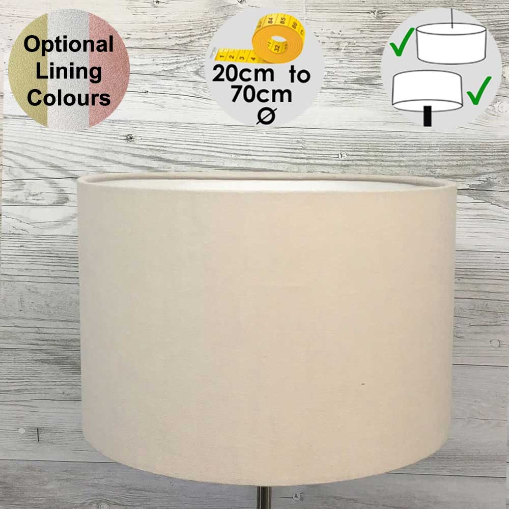 Aura Linen Drum Table Lampshade